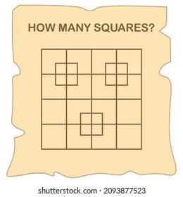 ¿Cuántos cuadrados? Juego de matemáticas para niños