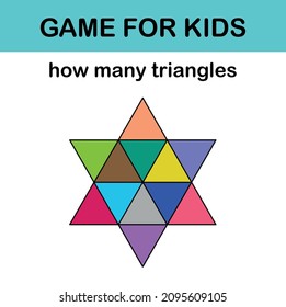 How Many Triangles? Math Game For Kids