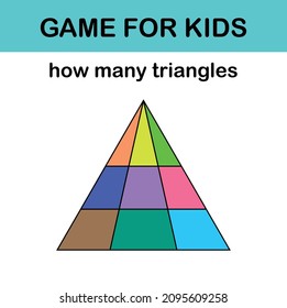 How Many Triangles? Math Game For Kids