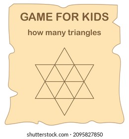 How many triangles? Math game for kids