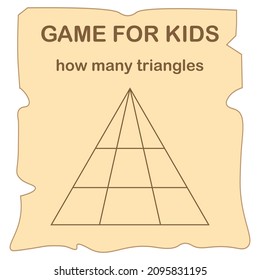 How many triangles? Math game for kids