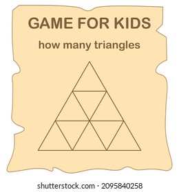 How many triangles? Math game for kids