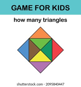 ¿Cuántos triángulos? Juego de matemáticas para niños