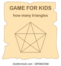 How Many Triangles? Math Game For Kids