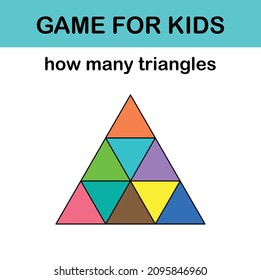 ¿Cuántos triángulos? Juego de matemáticas para niños