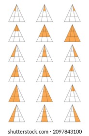 How many triangles? Math game for kids