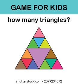 How Many Triangles? Math Game For Kids