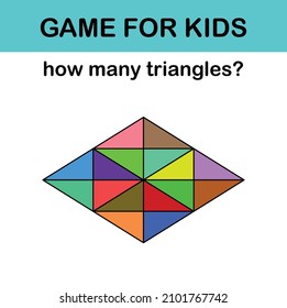 How Many Triangles? Math Game For Kids