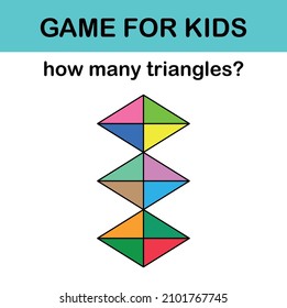 How Many Triangles? Math Game For Kids