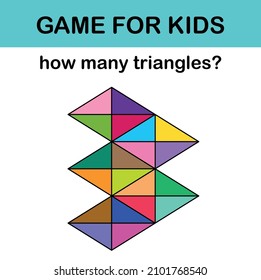 How Many Triangles? Math Game For Kids