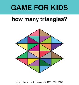 How Many Triangles? Math Game For Kids