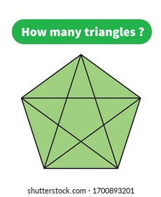 How many triangles? Mathematics education game.