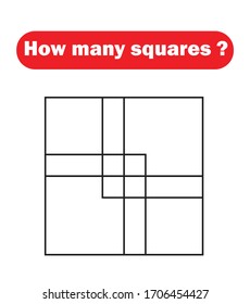 How Many Squares? Mathematics Education Game.