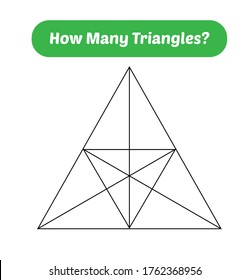 How many triangles? Mathematics education game.