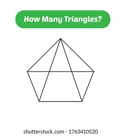 How many triangles? Mathematics education game.