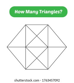 How many triangles? Mathematics education game.