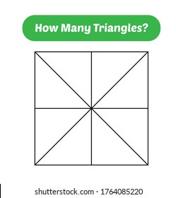 How many triangles? Mathematics education game.