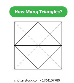 How many triangles? Mathematics education game.