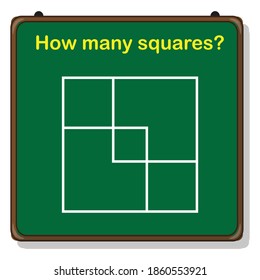 How many squares? Mathematics education game.