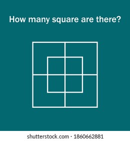 How many squares? Mathematics education game.