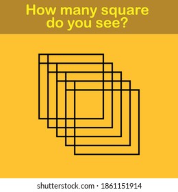 How many squares? Mathematics education game.