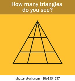 How many triangles? Mathematics education game.