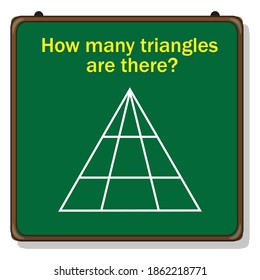 How many triangles? Mathematics education game.