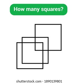 How many squares? Mathematics education game.