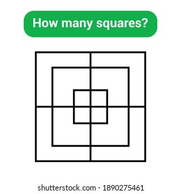 How many squares? Mathematics education game.