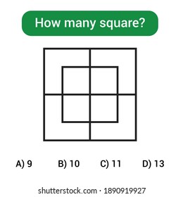 How many squares? Mathematics education game.