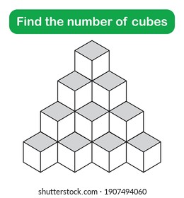 ¿Cuántos cubos? Juego de educación matemática.