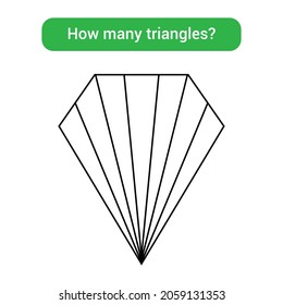 How Many Triangles? Mathematics Education Game.