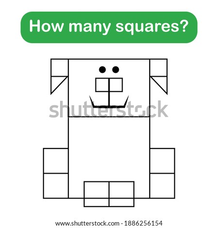 How many squares? Mathematics education game.