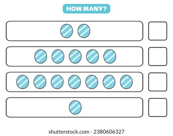 How many mirror are there? Printable worksheet design for children. Counting game for kids.