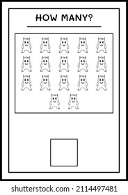 How many Monster, game for children. Vector illustration, printable worksheet