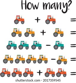 How many objects.Preschool Counting Activities. Printable worksheet. Educational game for children, toddlers and kids preschool age. Mathematics task. Learning mathematics, numbers.Tasks for addition