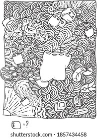 Cuántas almohadas hay. Amortización visual para adultos y niños en forma de doodle