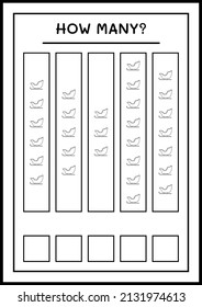 How many santa claus sleigh, game for children. Vector illustration, printable worksheet