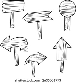 how many signs of a wooden board