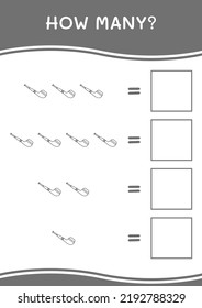 How many of Smoking pipe, game for children. Vector illustration, printable worksheet