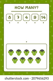 Cuántos Vampiros, juegos para niños. Ilustración del vector, hoja de cálculo imprimible