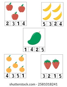 How many worksheet for kids, counting activity for kids, how many fruits theme, fruits worksheet for kids