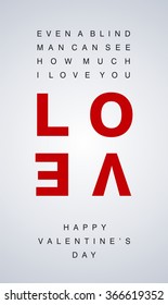 How much I Love You red letters gray background