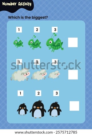 How many?  Printable worksheet. Educational game for children, kids preschool age