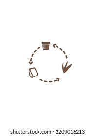 how to recycle organic waste vector illustration design