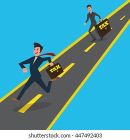 how to save business tax - vector illustration