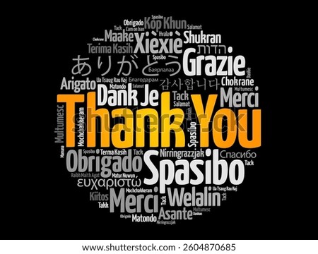 How to Say Thank You in Different Languages, word cloud concept background in many languages