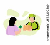 How to send packages without any hassle using a cash on delivery courier service, 2D vector character illustration of COD packages.