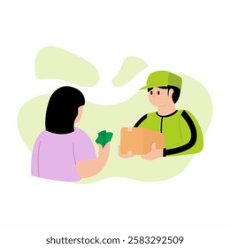 How to send packages without any hassle using a cash on delivery courier service, 2D vector character illustration of COD packages.