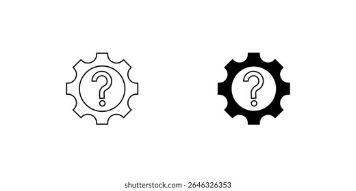 How set icon with white background vector stock illustration
